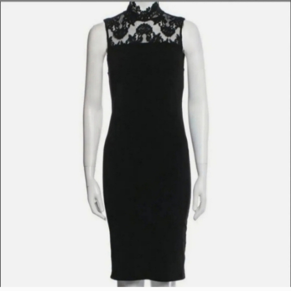 Alice + Olivia Lace Mock Neck Sleeveless Dress Size 6. - Picture 4 of 11